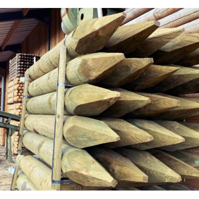 Gefreesd Groen Geïmpregneerd Palen Ø12cm