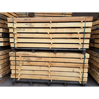 Eiken landschapsbalk 100x200 mm 220 cm