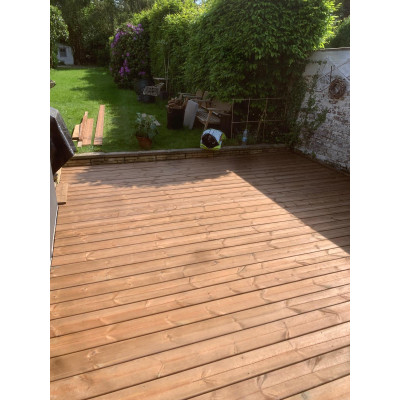 TERRASSE - PIN SYLVESTRE AUTOCLAVÉ - CLASSE 4 - MARRON - 27 X 145 MM 4,2m