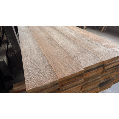 Geborsteld eiken plank 200-250 x 19.5 x 2,5 cm