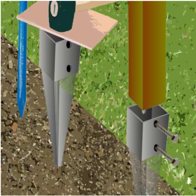 Pied dans le sol 12 x 12 cm