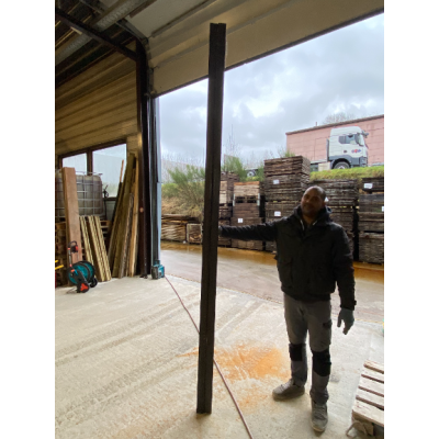 Hoek 90° metalen paal voor ground 200 cm