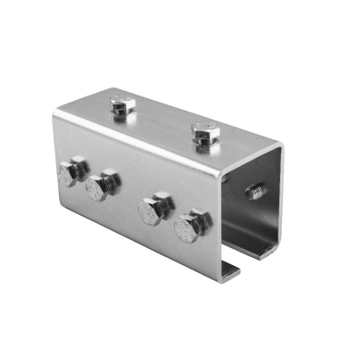 Manchon pour rail C-profile conducteur pour portails coulissants