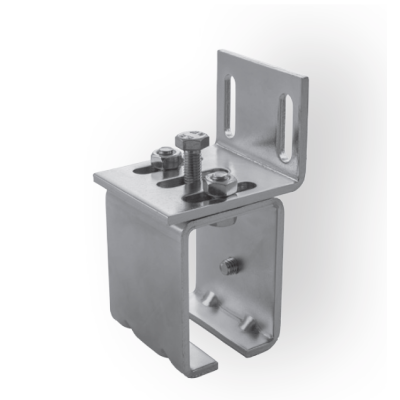 Etrier de support mural réglable pour guide 33mm