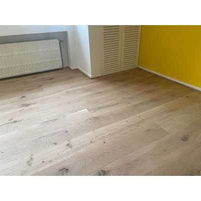 Massief eiken parket "Rustiek BREDE" Super kwaliteit karakterbord - Made in Belgium 24 cm