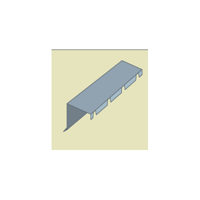 Nokstuk met uitgesneden rand 2150 mm - ECO sandwichpaneel