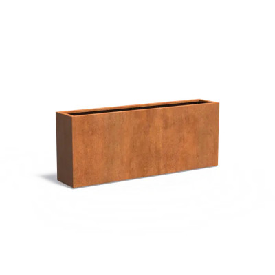 Rechthoekige bodemloze bak - 200 x 40 x 40/80 cm aanschroefset