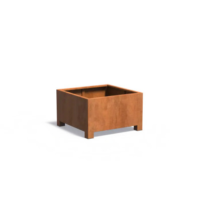Vierkante plantenbak met voet van 9 cm - 100 x 100 x 60 cm