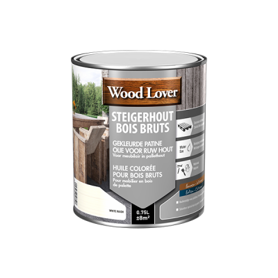 WL gekleurde olie grijze kleur 0,75l ruw hout buitenkant