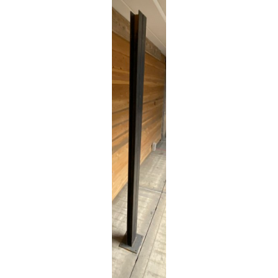 Poteau métal H avec fixation platine pour béton 200 cm